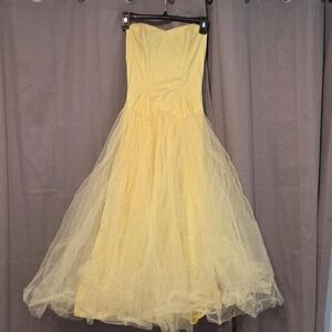 Vintage Yellow Prom Dress